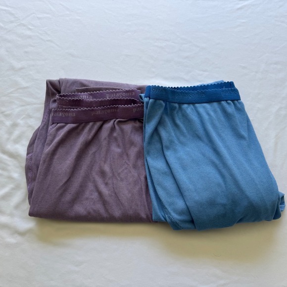 Lot of Two Patagonia Women's Capilene Base Layer Pants Size XL Blue and Purple - Picture 4 of 8